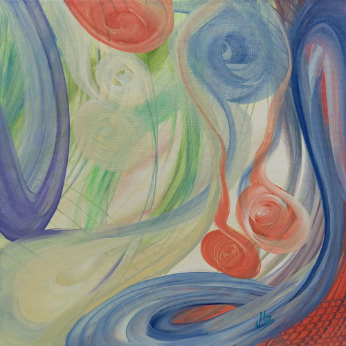 Art technic Oil Painting Quantum Life, 2020